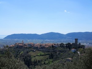 Veduta di Castelnuovo Magra da Vallecchia (2015) (foto Giorgio Pagano)