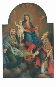 Fezzano, Chiesa di San Giovanni Battista: Giuseppe Tori, Madonna del Carmine e i Santi Anna ed Erasmo    (2012)   (foto Luca Fregoso)