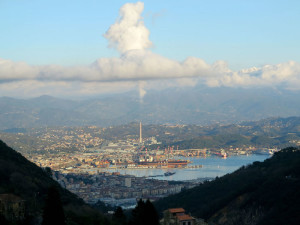 La Spezia, veduta dalla strada per Biassa    (2016)    (foto Giorgio Pagano)