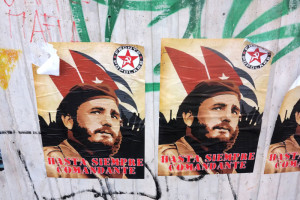 Torino, manifesti in omaggio a Fidel Castro    (2016)    (foto Giorgio Pagano)
