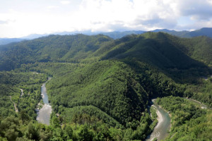 Il fiume Vara da Cornice  (2016)    (foto Giorgio Pagano) 