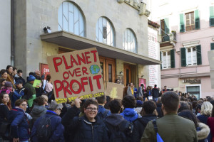 La Spezia, piazza Mentana, manifestazione "Friday for Future", 15 marzo 2019 (foto Giorgio Pagano)