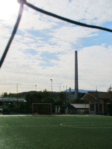 Veduta della centrale Enel dalle Pianazze (2012) (foto Giorgio Pagano)