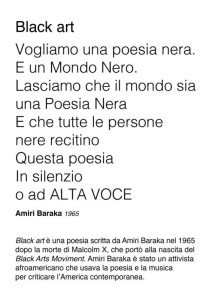 Black art, poesia di Amiri Baraka (2018) (foto Giorgio Pagano)