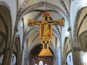 Firenze, Basilica di Santa Maria Novella, il Crocifisso di Giotto (2017) (foto Giorgio Pagano)