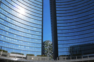 Milano, i grattacieli di piazza Gae Aulenti - Utopia architettonica della globalizzazione (2017) (foto Giorgio Pagano)