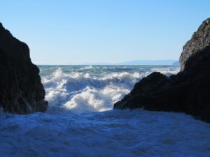 Framura, spiaggia di Porto Pidocchio, mareggiata (2016) (foto Giorgio Pagano)