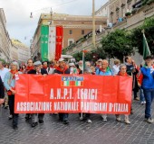 Giovanni Cargioli e Luigi Fiori,primo e terzo da sinistra,a Roma