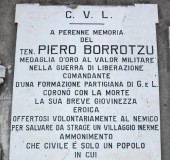 Chiusola,la lapide a Piero Borrotzu
