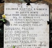 Monte Dragnone,la lapide in memoria del rastrellamento del 20 gennaio 1945